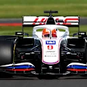 NORTHAMPTON, ENGLAND - JULY 18: Nikita Mazepin of Russia driving the (9) Haas F1 Team VF-21 Ferrari during the F1 Grand Prix of Great Britain at Silverstone on July 18, 2021 in Northampton, England. (Photo by Joe Portlock - Formula 1/Formula 1 via Getty Images)