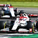 NORTHAMPTON, ENGLAND - JULY 18: Kimi Raikkonen of Finland driving the (7) Alfa Romeo Racing C41 Ferrari during the F1 Grand Prix of Great Britain at Silverstone on July 18, 2021 in Northampton, England. (Photo by Joe Portlock - Formula 1/Formula 1 via Getty Images)