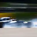 BUDAPEST, HUNGARY - JULY 30: Yuki Tsunoda of Japan driving the (22) Scuderia AlphaTauri AT02 Honda crashes during practice ahead of the F1 Grand Prix of Hungary at Hungaroring on July 30, 2021 in Budapest, Hungary. (Photo by Mario Renzi - Formula 1/Formula 1 via Getty Images)