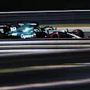 BUDAPEST, HUNGARY - JULY 30: Lance Stroll of Canada driving the (18) Aston Martin AMR21 Mercedes during practice ahead of the F1 Grand Prix of Hungary at Hungaroring on July 30, 2021 in Budapest, Hungary. (Photo by Lars Baron/Getty Images)