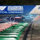 BUDAPEST, HUNGARY - JULY 30: Fernando Alonso of Spain driving the (14) Alpine A521 Renault spins during practice ahead of the F1 Grand Prix of Hungary at Hungaroring on July 30, 2021 in Budapest, Hungary. (Photo by Bryn Lennon/Getty Images)