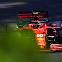 BUDAPEST, HUNGARY - JULY 30: Carlos Sainz of Spain driving the (55) Scuderia Ferrari SF21 during practice ahead of the F1 Grand Prix of Hungary at Hungaroring on July 30, 2021 in Budapest, Hungary. (Photo by Dan Istitene - Formula 1/Formula 1 via Getty Images)