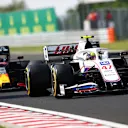 BUDAPEST, HUNGARY - AUGUST 01: Mick Schumacher of Germany driving the (47) Haas F1 Team VF-21 Ferrari during the F1 Grand Prix of Hungary at Hungaroring on August 01, 2021 in Budapest, Hungary. (Photo by Joe Portlock - Formula 1/Formula 1 via Getty Images)