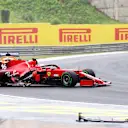 BUDAPEST, HUNGARY - AUGUST 01: Charles Leclerc of Monaco and Ferrari retires from the race during the F1 Grand Prix of Hungary at Hungaroring on August 01, 2021 in Budapest, Hungary. (Photo by Joe Portlock - Formula 1/Formula 1 via Getty Images)