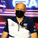 MONZA, ITALY - SEPTEMBER 10: Scuderia AlphaTauri Team Principal Franz Tost talks in the Team Principals Press Conference during practice ahead of the F1 Grand Prix of Italy at Autodromo di Monza on September 10, 2021 in Monza, Italy. (Photo by Mark Sutton - Pool/Getty Images)