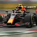 MONZA, ITALY - SEPTEMBER 10: Sergio Perez of Mexico driving the (11) Red Bull Racing RB16B Honda during practice ahead of the F1 Grand Prix of Italy at Autodromo di Monza on September 10, 2021 in Monza, Italy. (Photo by Clive Mason - Formula 1/Formula 1 via Getty Images)