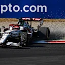 MONZA, ITALY - SEPTEMBER 11: Robert Kubica of Poland driving the (88) Alfa Romeo Racing C41 Ferrari spins during the Sprint ahead of the F1 Grand Prix of Italy at Autodromo di Monza on September 11, 2021 in Monza, Italy. (Photo by Rudy Carezzevoli/Getty Images)
