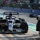 MONZA, ITALY - SEPTEMBER 11: Yuki Tsunoda of Japan driving the (22) Scuderia AlphaTauri AT02 Honda makes a pitstop during the Sprint ahead of the F1 Grand Prix of Italy at Autodromo di Monza on September 11, 2021 in Monza, Italy. (Photo by Peter Fox/Getty Images)