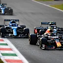 MONZA, ITALY - SEPTEMBER 11: Sergio Perez of Mexico driving the (11) Red Bull Racing RB16B Honda during the Sprint ahead of the F1 Grand Prix of Italy at Autodromo di Monza on September 11, 2021 in Monza, Italy. (Photo by Rudy Carezzevoli/Getty Images)