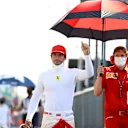 MONZA, ITALY - SEPTEMBER 11: Carlos Sainz of Spain and Ferrari prepares to drive on the grid during the Sprint ahead of the F1 Grand Prix of Italy at Autodromo di Monza on September 11, 2021 in Monza, Italy. (Photo by Bryn Lennon/Getty Images)
