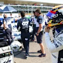 MONZA, ITALY - SEPTEMBER 12: Yuki Tsunoda of Japan and Scuderia AlphaTauri prepares to drive on the grid during the F1 Grand Prix of Italy at Autodromo di Monza on September 12, 2021 in Monza, Italy. (Photo by Peter Fox/Getty Images)