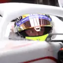 MEXICO CITY, MEXICO: Mick Schumacher of Germany and Haas F1 prepares to drive in the garage ahead of the F1 Grand Prix of Mexico at Autodromo Hermanos Rodriguez (Photo by Lars Baron/Getty Images)