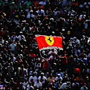 MEXICO CITY, MEXICO - NOVEMBER 06: Ferrari fans show their support during qualifying ahead of the F1 Grand Prix of Mexico at Autodromo Hermanos Rodriguez on November 06, 2021 in Mexico City, Mexico. (Photo by Bryn Lennon - Formula 1/Formula 1 via Getty Images)