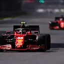 MEXICO CITY, MEXICO - NOVEMBER 06: Carlos Sainz of Spain driving the (55) Scuderia Ferrari SF21 during qualifying ahead of the F1 Grand Prix of Mexico at Autodromo Hermanos Rodriguez on November 06, 2021 in Mexico City, Mexico. (Photo by Lars Baron/Getty Images)