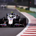 MEXICO CITY, MEXICO - NOVEMBER 06: Mick Schumacher of Germany driving the (47) Haas F1 Team VF-21 Ferrari during qualifying ahead of the F1 Grand Prix of Mexico at Autodromo Hermanos Rodriguez on November 06, 2021 in Mexico City, Mexico. (Photo by Lars Baron/Getty Images)