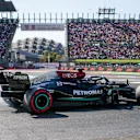 MEXICO CITY, MEXICO - NOVEMBER 06: Lewis Hamilton of Mercedes and Great Britain  during qualifying ahead of the F1 Grand Prix of Mexico at Autodromo Hermanos Rodriguez on November 06, 2021 in Mexico City, Mexico. (Photo by Peter Fox/Getty Images)