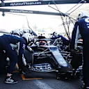 MEXICO CITY, MEXICO - NOVEMBER 07: Pierre Gasly of France driving the (10) Scuderia AlphaTauri AT02 Honda makes a pitstop during the F1 Grand Prix of Mexico at Autodromo Hermanos Rodriguez on November 07, 2021 in Mexico City, Mexico. (Photo by Peter Fox/Getty Images)