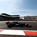 Valtteri Bottas drives in front of a wall of fans at the Autodromo Hermanos Rodriguez