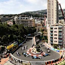 MONTE-CARLO, MONACO - MAY 23: A general view of the first lap as  Fernando Alonso of Spain driving the (14) Alpine A521 Renault, George Russell of Great Britain driving the (63) Williams Racing FW43B Mercedes, Nicholas Latifi of Canada driving the (6) Williams Racing FW43B Mercedes, Yuki Tsunoda of Japan driving the (22) Scuderia AlphaTauri AT02 (Photo by Clive Rose - Formula 1/Formula 1 via Getty Images)