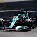 MONTE-CARLO, MONACO - MAY 23: Lance Stroll of Canada driving the (18) Aston Martin AMR21 Mercedes on track during the F1 Grand Prix of Monaco at Circuit de Monaco on May 23, 2021 in Monte-Carlo, Monaco. (Photo by Bryn Lennon/Getty Images)