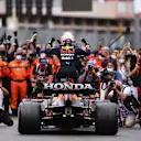 MONTE-CARLO, MONACO - MAY 23: Race winner Max Verstappen of Netherlands and Red Bull Racing celebrates in parc ferme during the F1 Grand Prix of Monaco at Circuit de Monaco on May 23, 2021 in Monte-Carlo, Monaco. (Photo by Lars Baron/Getty Images)