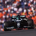 ZANDVOORT, NETHERLANDS - SEPTEMBER 03: Lance Stroll of Canada driving the (18) Aston Martin AMR21 Mercedes during practice ahead of the F1 Grand Prix of The Netherlands at Circuit Zandvoort on September 03, 2021 in Zandvoort, Netherlands. (Photo by Lars Baron/Getty Images)