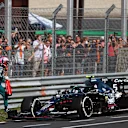 ZANDVOORT, NETHERLANDS - SEPTEMBER 03: Sebastian Vettel of Germany and Aston Martin F1 Team attempts to put out his engine fire with a fire extinguisher during practice ahead of the F1 Grand Prix of The Netherlands at Circuit Zandvoort on September 03, 2021 in Zandvoort, Netherlands. (Photo by Dan Istitene - Formula 1/Formula 1 via Getty Images)