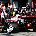 ZANDVOORT, NETHERLANDS - SEPTEMBER 05: Robert Kubica of Poland driving the (88) Alfa Romeo Racing C41 Ferrari makes a pitstop during the F1 Grand Prix of The Netherlands at Circuit Zandvoort on September 05, 2021 in Zandvoort, Netherlands. (Photo by Peter Fox/Getty Images)