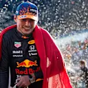 ZANDVOORT, NETHERLANDS - SEPTEMBER 05: Race winner Max Verstappen of Netherlands and Red Bull Racing celebrates with his team after the F1 Grand Prix of The Netherlands at Circuit Zandvoort on September 05, 2021 in Zandvoort, Netherlands. (Photo by Joe Portlock - Formula 1/Formula 1 via Getty Images)