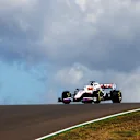 PORTIMAO, PORTUGAL - APRIL 30: Nikita Mazepin of Russia driving the (9) Haas F1 Team VF-21 Ferrari on track during practice ahead of the F1 Grand Prix of Portugal at Autodromo Internacional Do Algarve on April 30, 2021 in Portimao, Portugal. (Photo by Bryn Lennon/Getty Images)