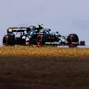 PORTIMAO, PORTUGAL - APRIL 30: Sebastian Vettel of Germany driving the (5) Aston Martin AMR21 Mercedes on track during practice ahead of the F1 Grand Prix of Portugal at Autodromo Internacional Do Algarve on April 30, 2021 in Portimao, Portugal. (Photo by Lars Baron/Getty Images)