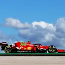 PORTIMAO, PORTUGAL - APRIL 30: Carlos Sainz of Spain driving the (55) Scuderia Ferrari SF21 on track during practice ahead of the F1 Grand Prix of Portugal at Autodromo Internacional Do Algarve on April 30, 2021 in Portimao, Portugal. (Photo by Bryn Lennon/Getty Images)