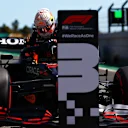 PORTIMAO, PORTUGAL - MAY 01: Third place qualifier Max Verstappen of Netherlands and Red Bull Racing climbs from his car in parc ferme during qualifying for the F1 Grand Prix of Portugal at Autodromo Internacional Do Algarve on May 01, 2021 in Portimao, Portugal. (Photo by Dan Istitene - Formula 1/Formula 1 via Getty Images)