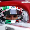DOHA, QATAR - NOVEMBER 19: Antonio Giovinazzi of Italy and Alfa Romeo Racing prepares to drive in the garage during practice ahead of the F1 Grand Prix of Qatar at Losail International Circuit on November 19, 2021 in Doha, Qatar. (Photo by Dan Istitene - Formula 1/Formula 1 via Getty Images)