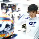 DOHA, QATAR - NOVEMBER 20: Yuki Tsunoda of Japan and Scuderia AlphaTauri prepares to drive in the garage during qualifying ahead of the F1 Grand Prix of Qatar at Losail International Circuit on November 20, 2021 in Doha, Qatar. (Photo by Dan Istitene/Getty Images)