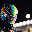 DOHA, QATAR - NOVEMBER 20: Pole position qualifier Lewis Hamilton of Great Britain and Mercedes GP looks on in parc ferme after qualifying ahead of the F1 Grand Prix of Qatar at Losail International Circuit on November 20, 2021 in Doha, Qatar. (Photo by Mario Renzi - Formula 1/Formula 1 via Getty Images)