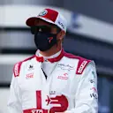 SOCHI, RUSSIA - SEPTEMBER 24: Kimi Raikkonen of Finland and Alfa Romeo Racing walks in the Paddock before practice ahead of the F1 Grand Prix of Russia at Sochi Autodrom on September 24, 2021 in Sochi, Russia. (Photo by Peter Fox/Getty Images)