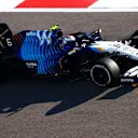 SOCHI, RUSSIA - SEPTEMBER 24: Nicholas Latifi of Canada driving the (6) Williams Racing FW43B Mercedes during practice ahead of the F1 Grand Prix of Russia at Sochi Autodrom on September 24, 2021 in Sochi, Russia. (Photo by Dan Istitene - Formula 1/Formula 1 via Getty Images)