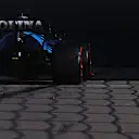 SOCHI, RUSSIA - SEPTEMBER 24: George Russell of Great Britain driving the (63) Williams Racing FW43B Mercedes during practice ahead of the F1 Grand Prix of Russia at Sochi Autodrom on September 24, 2021 in Sochi, Russia. (Photo by Lars Baron - Formula 1/Formula 1 via Getty Images)