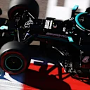 SOCHI, RUSSIA - SEPTEMBER 24: Lewis Hamilton of Great Britain driving the (44) Mercedes AMG Petronas F1 Team Mercedes W12 during practice ahead of the F1 Grand Prix of Russia at Sochi Autodrom on September 24, 2021 in Sochi, Russia. (Photo by Bryn Lennon/Getty Images)