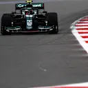 SOCHI, RUSSIA - SEPTEMBER 25: Sebastian Vettel of Germany driving the (5) Aston Martin AMR21 Mercedes during qualifying ahead of the F1 Grand Prix of Russia at Sochi Autodrom on September 25, 2021 in Sochi, Russia. (Photo by Rudy Carezzevoli/Getty Images)