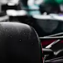 SOCHI, RUSSIA - SEPTEMBER 25: Steam pours off the tyre of Lance Stroll of Canada and Aston Martin F1 Team during qualifying ahead of the F1 Grand Prix of Russia at Sochi Autodrom on September 25, 2021 in Sochi, Russia. (Photo by Mario Renzi - Formula 1/Formula 1 via Getty Images)