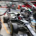 SOCHI, RUSSIA - SEPTEMBER 26: Pierre Gasly of France driving the (10) Scuderia AlphaTauri AT02 Honda makes a pitstop during the F1 Grand Prix of Russia at Sochi Autodrom on September 26, 2021 in Sochi, Russia. (Photo by Peter Fox/Getty Images)