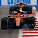 SOCHI, RUSSIA - SEPTEMBER 26: Daniel Ricciardo of Australia driving the (3) McLaren F1 Team MCL35M Mercedes during the F1 Grand Prix of Russia at Sochi Autodrom on September 26, 2021 in Sochi, Russia. (Photo by Rudy Carezzevoli/Getty Images)