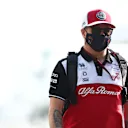 JEDDAH, SAUDI ARABIA - DECEMBER 03: Kimi Raikkonen of Finland and Alfa Romeo Racing walks in the Paddock before practice ahead of the F1 Grand Prix of Saudi Arabia at Jeddah Corniche Circuit on December 03, 2021 in Jeddah, Saudi Arabia. (Photo by Mark Thompson/Getty Images)