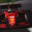 JEDDAH, SAUDI ARABIA - DECEMBER 03:Carlos Sainz of Spain driving the (55) Scuderia Ferrari SF21  during practice ahead of the F1 Grand Prix of Saudi Arabia at Jeddah Corniche Circuit on December 03, 2021 in Jeddah, Saudi Arabia. (Photo by Joe Portlock - Formula 1/Formula 1 via Getty Images)
