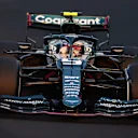 JEDDAH, SAUDI ARABIA - DECEMBER 04: Sebastian Vettel of Germany driving the (5) Aston Martin AMR21 Mercedes during final practice ahead of the F1 Grand Prix of Saudi Arabia at Jeddah Corniche Circuit on December 04, 2021 in Jeddah, Saudi Arabia. (Photo by Lars Baron/Getty Images)