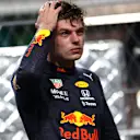 JEDDAH, SAUDI ARABIA - DECEMBER 04: Third place qualifier Max Verstappen of Netherlands and Red Bull Racing looks on in parc ferme during qualifying ahead of the F1 Grand Prix of Saudi Arabia at Jeddah Corniche Circuit on December 04, 2021 in Jeddah, Saudi Arabia. (Photo by Bryn Lennon - Formula 1/Formula 1 via Getty Images)