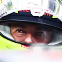 JEDDAH, SAUDI ARABIA - DECEMBER 04: Sergio Perez of Mexico and Red Bull Racing prepares to drive in the garage during qualifying ahead of the F1 Grand Prix of Saudi Arabia at Jeddah Corniche Circuit on December 04, 2021 in Jeddah, Saudi Arabia. (Photo by Mark Thompson/Getty Images)