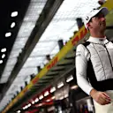 JEDDAH, SAUDI ARABIA - DECEMBER 05: Nicholas Latifi of Canada and Williams and looks on ahead of the F1 Grand Prix of Saudi Arabia at Jeddah Corniche Circuit on December 05, 2021 in Jeddah, Saudi Arabia. (Photo by Mark Thompson/Getty Images)